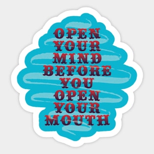 Open Your Mind Sticker